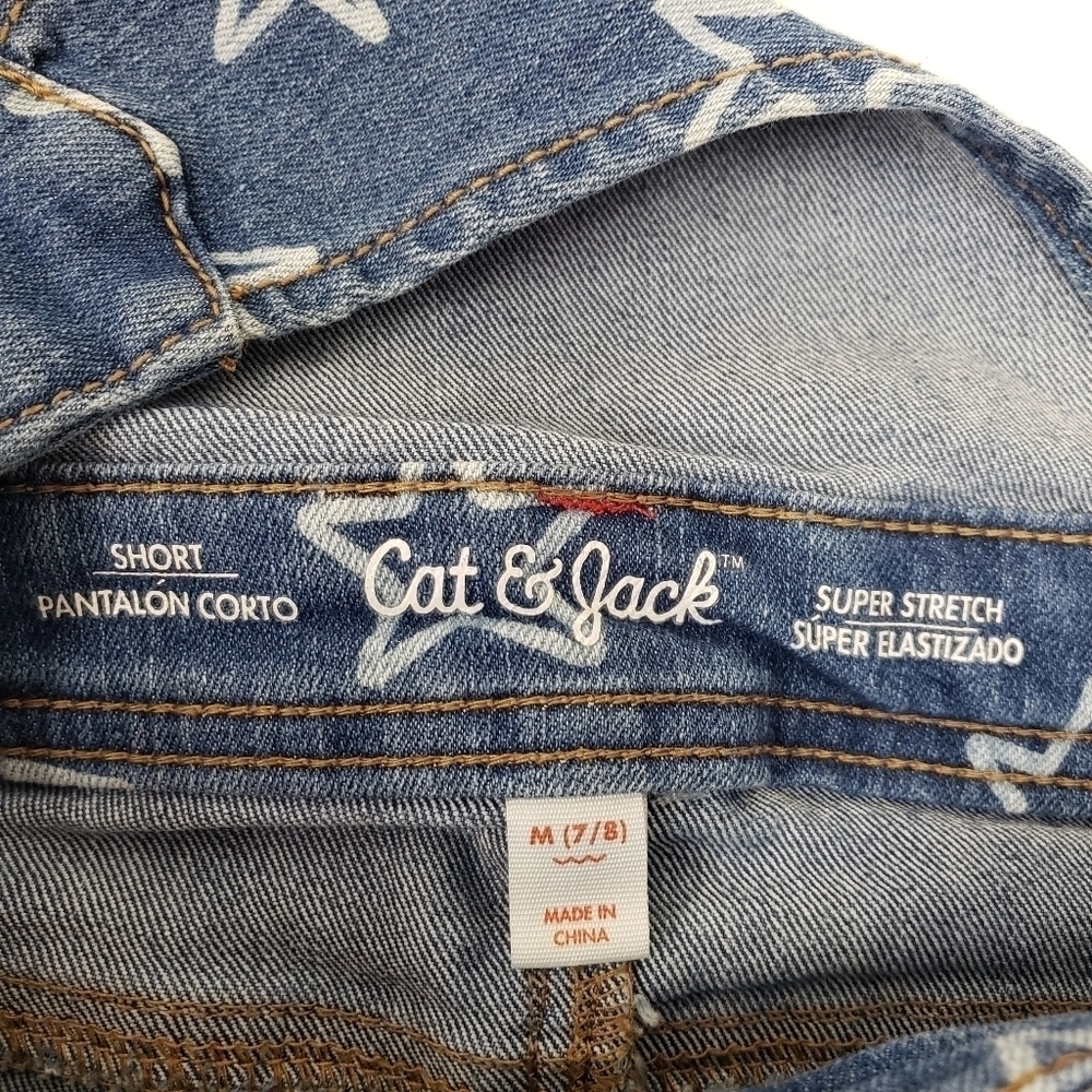 Cat & Jack Stars Shortalls Girls Size Medium 7/8 - Picture 3 of 5